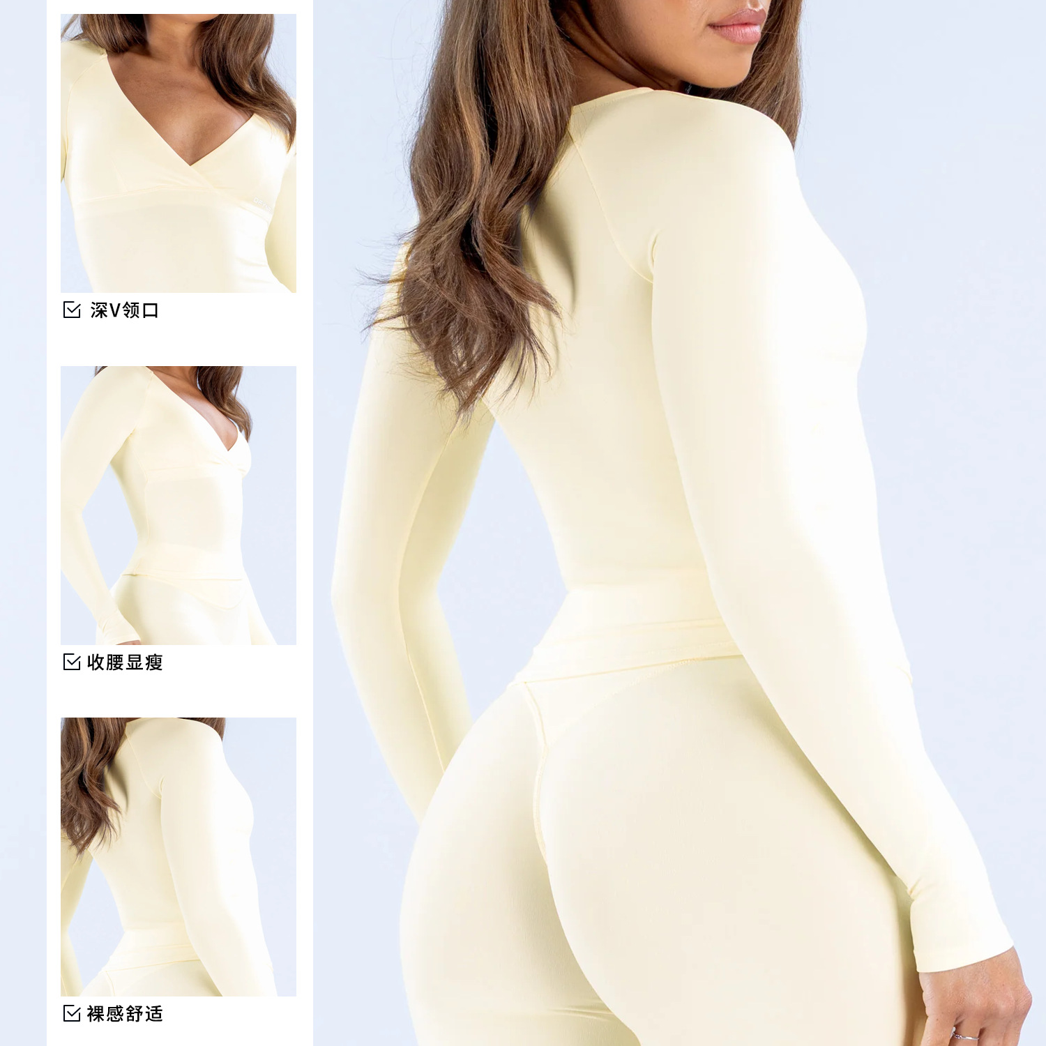 Pilates V Yoga - Nova blusa esportiva de manga comprida