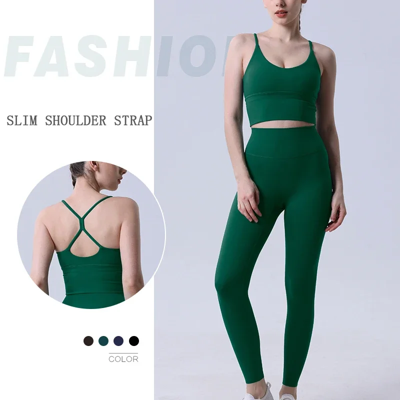 Pilates Yoga Legging - 2 peça roupas de yoga agasalho