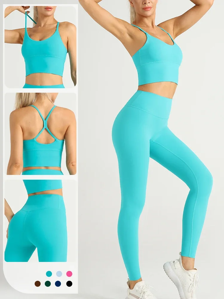 Pilates Yoga Legging - 2 peça roupas de yoga agasalho
