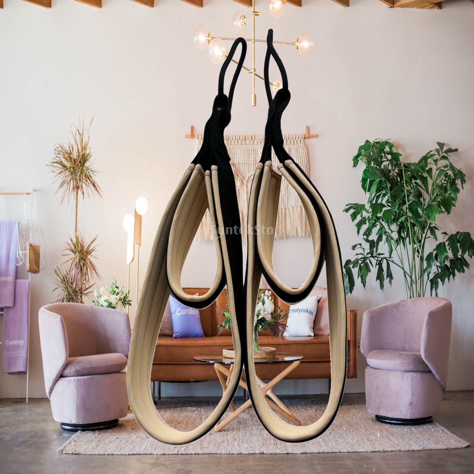Pilates & Yoga Vida - Alça de Pilates com Punho Antiderrapante,