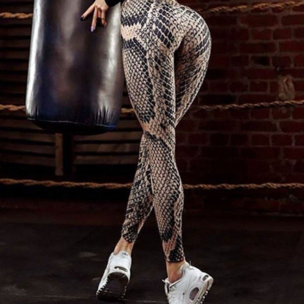 Pilates Yoga Legging - Leggings Sem Costura com Estampa de