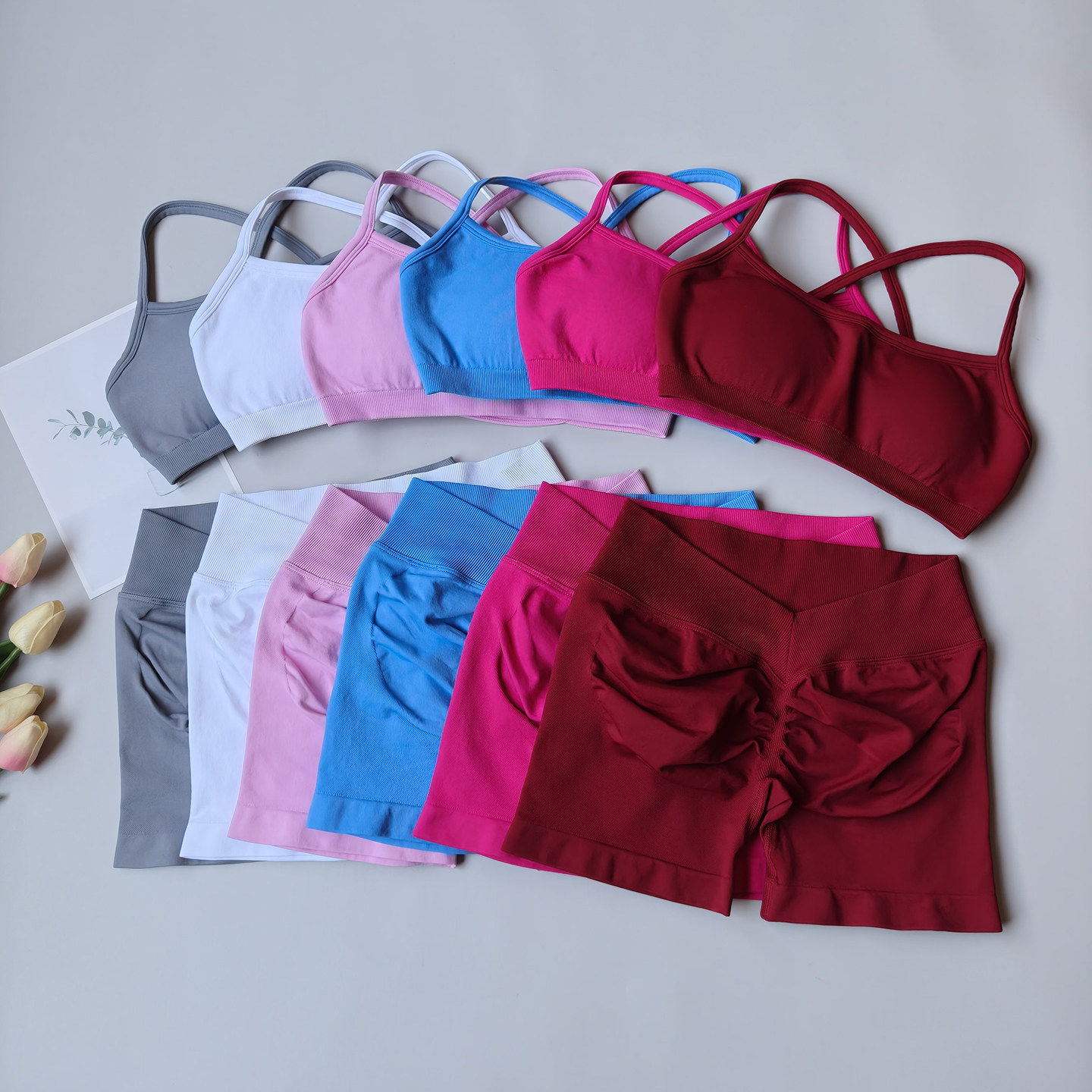 Pilates V Yoga - Conjunto de Yoga Feminino Sem Costura