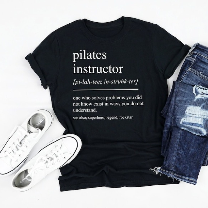 Pilates Yoga Instructor - Camiseta de algodão para instrutor de