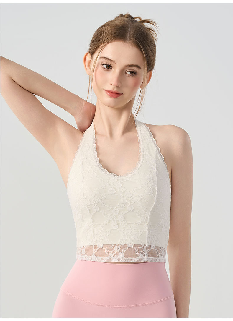 Pilates V Yoga - Top Feminino Sexy Halter com Decote