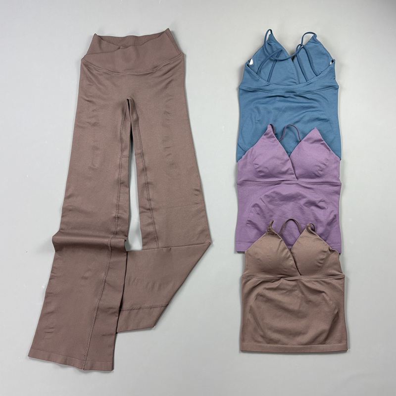 Pilates Yoga Legging - Conjunto de 2 Peças Feminino Sem