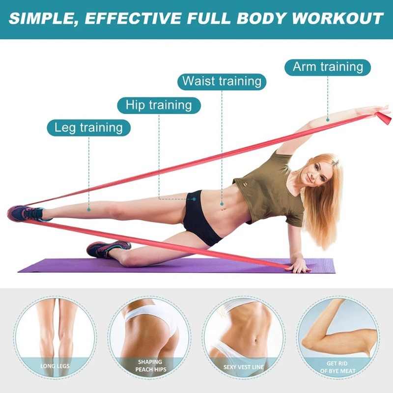 Faixas de Resistência de Látex - Home Pilates Yoga avaliação e preço