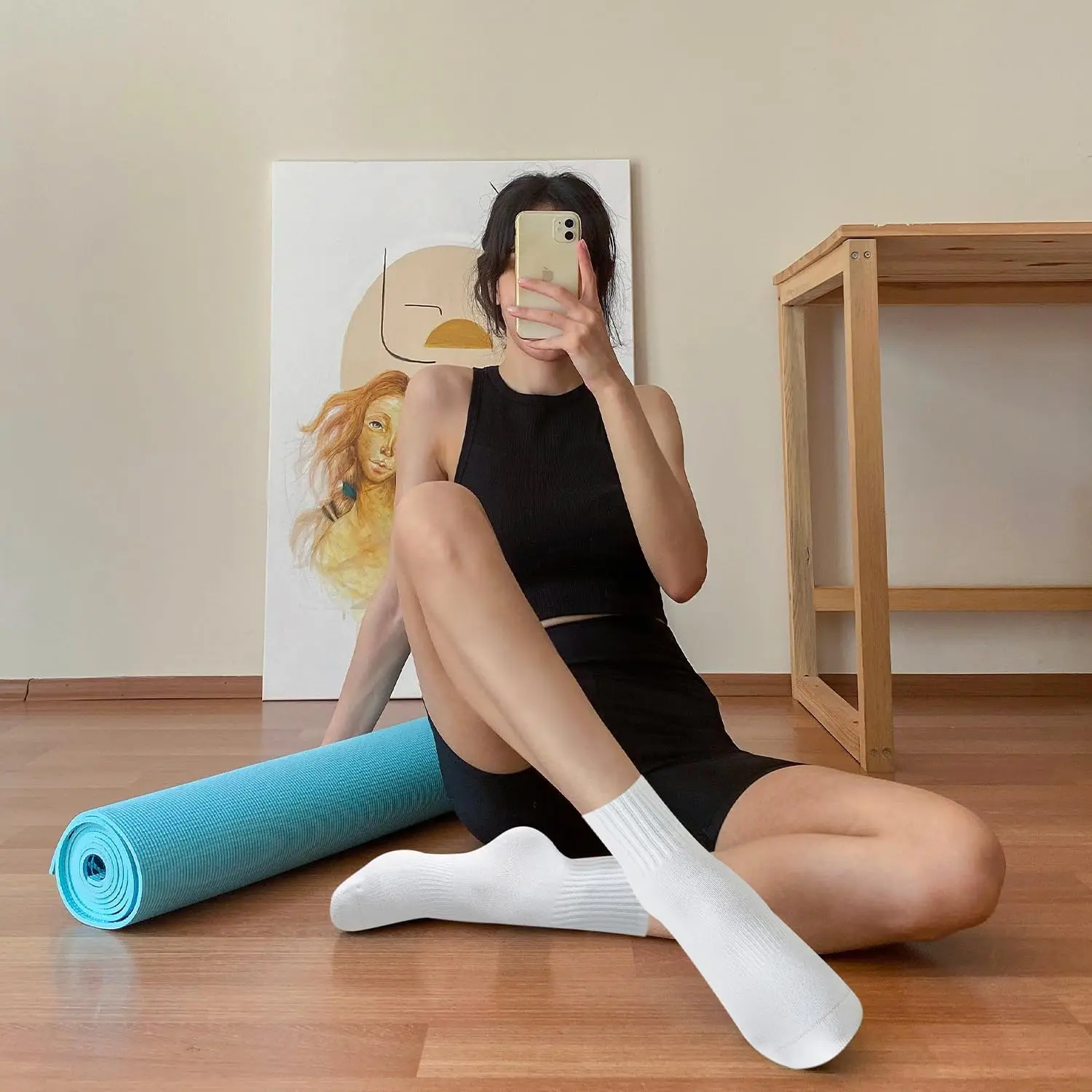 4 pares de meias femininas par - Pilates & Yoga Vida avaliação e preço