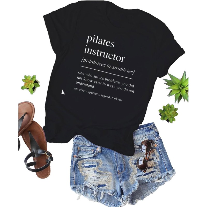 Camiseta de algodão para instr - Pilates Yoga Instructor avaliação e preço