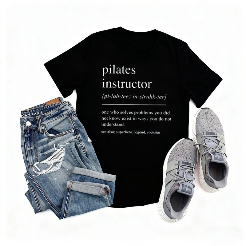 Camiseta de algodão para instr - Pilates Yoga Instructor avaliação e preço