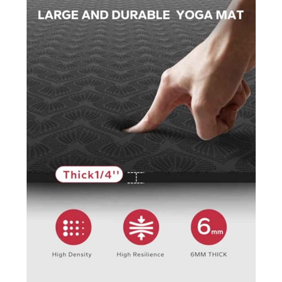 Tapete de Yoga Extra Grande pa - Pilates Yoga Mat Thickness avaliação e preço